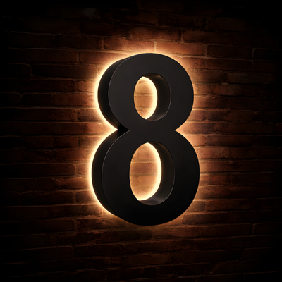 Illuminated Backlit House Numbers – Weather-Resistant LED Address Signs