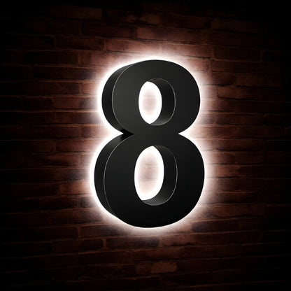 Illuminated Address Numbers - Stainless Steel - 6000K