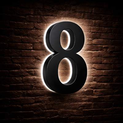 Illuminated Backlit House Numbers – Weather-Resistant LED Address Signs