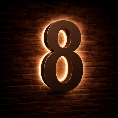 Illuminated Backlit House Numbers – Weather-Resistant LED Address Signs