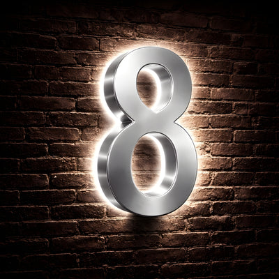 Illuminated Backlit House Numbers – Weather-Resistant LED Address Signs