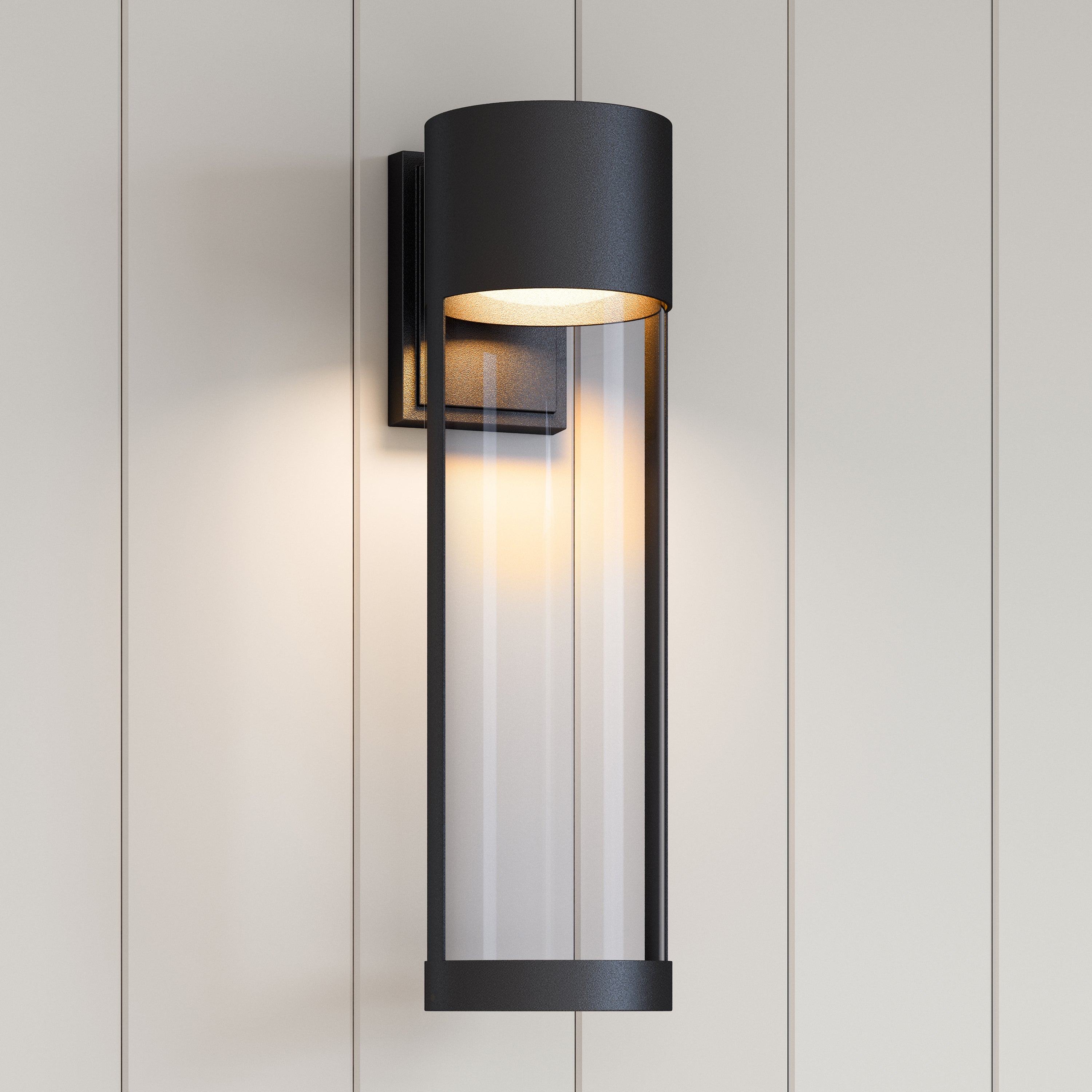 21-inch Trefor Powder Coated Black Outdoor Wall Sconce