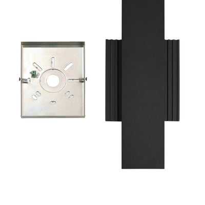 Jacks 15-inch Textured Black 5CCT LED Exterior Wall Sconce