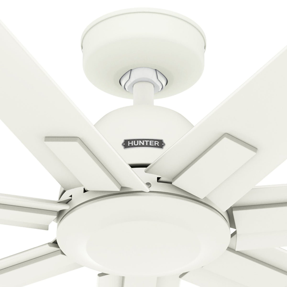 60 inch Downtown ENERGY STAR® Matte White Damp Rated Ceiling Fan and Wall Control