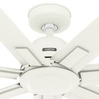60 inch Downtown ENERGY STAR® Matte White Damp Rated Ceiling Fan and Wall Control