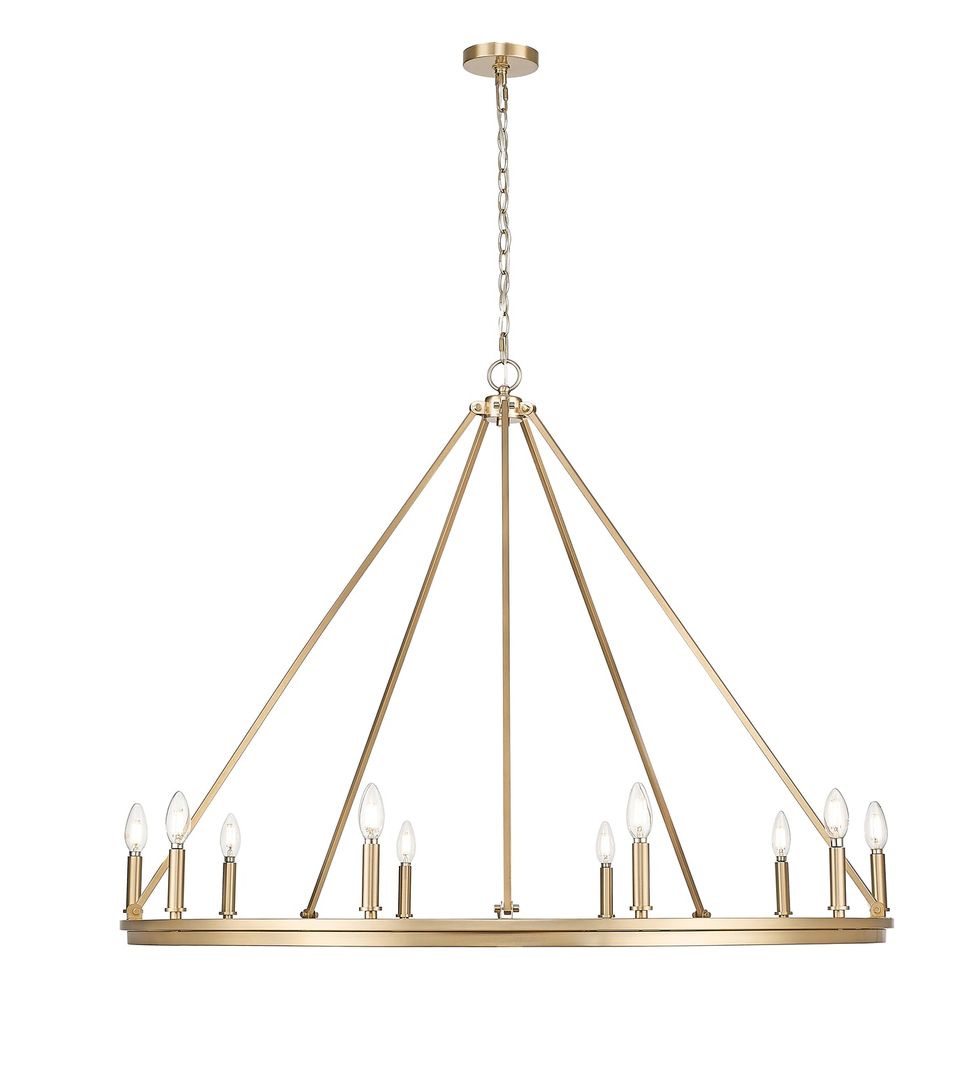 35'' Carruth Modern Gold 10 Light Chandelier