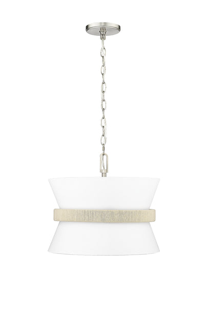 14.1'' Kimbry Brushed Nickel 3 Light Pendant
