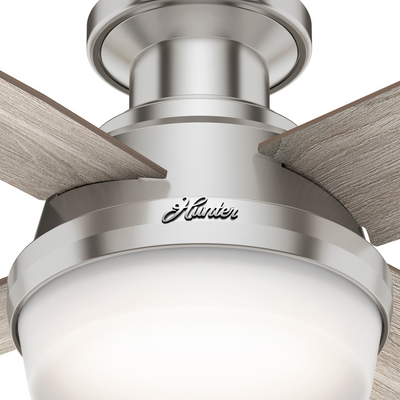 44 inch Dempsey Brushed Nickel Low Profile Ceiling Fan with LED Light Kit