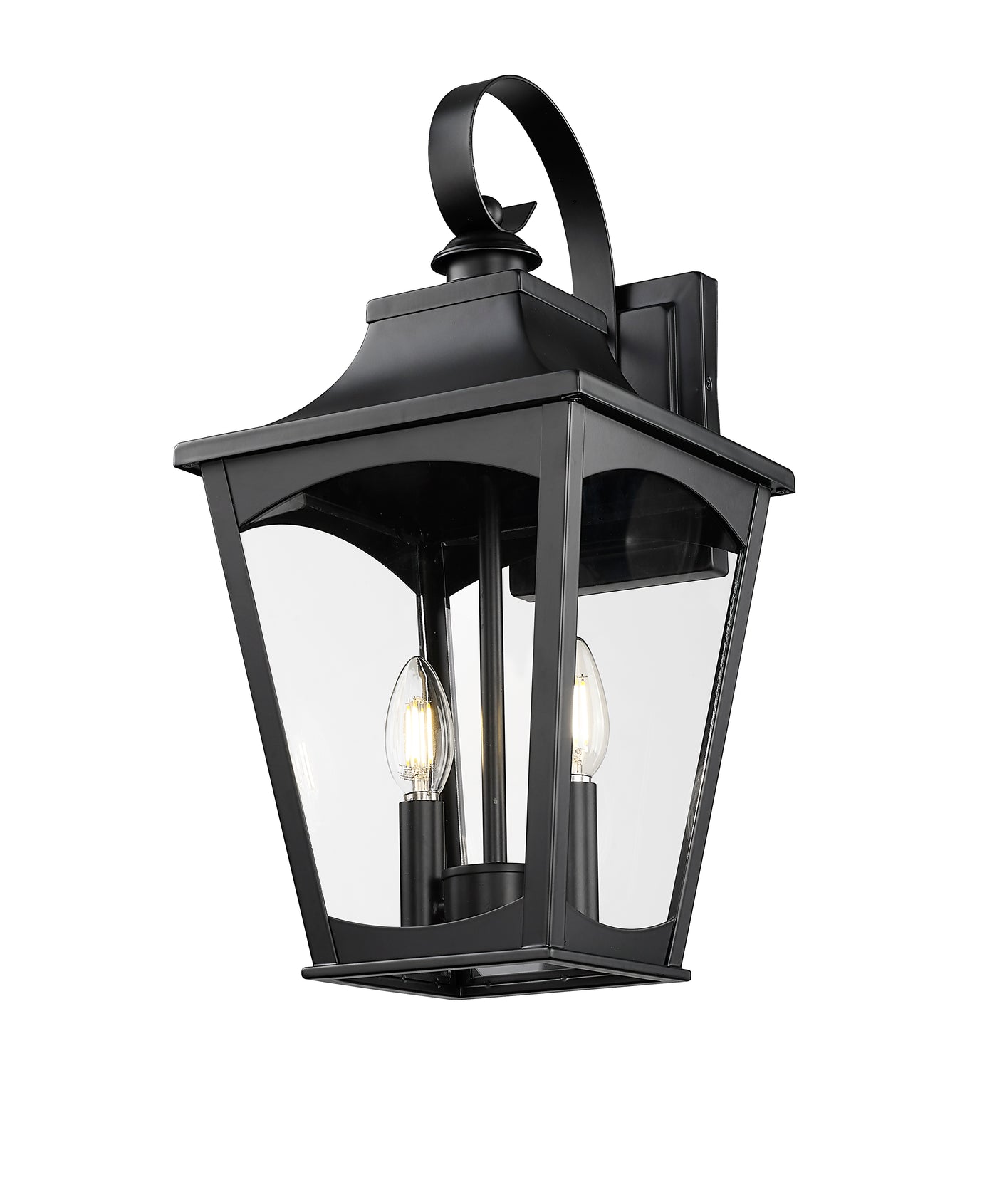 9'' Curry Powder Coated Black 2 Light Wall Sconce