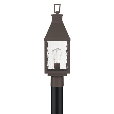 Glencrest 20-inch 1-light Dark Bronze Exterior Post Light with Clear Water Glass