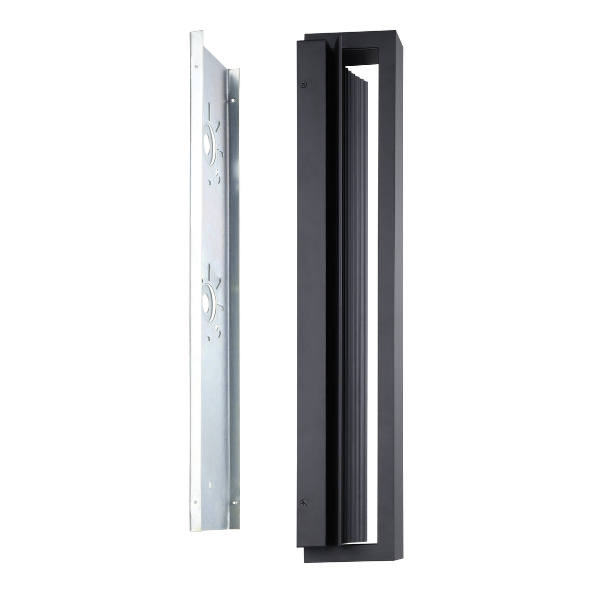 Jubilee 24-inch Matte Black 5CCT LED Exterior Wall Sconce