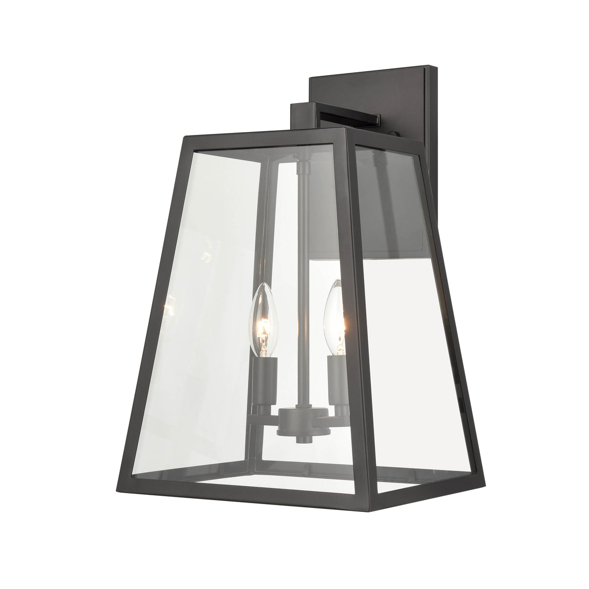 11'' Grant Powder Coated Black 2 Light Wall Sconce