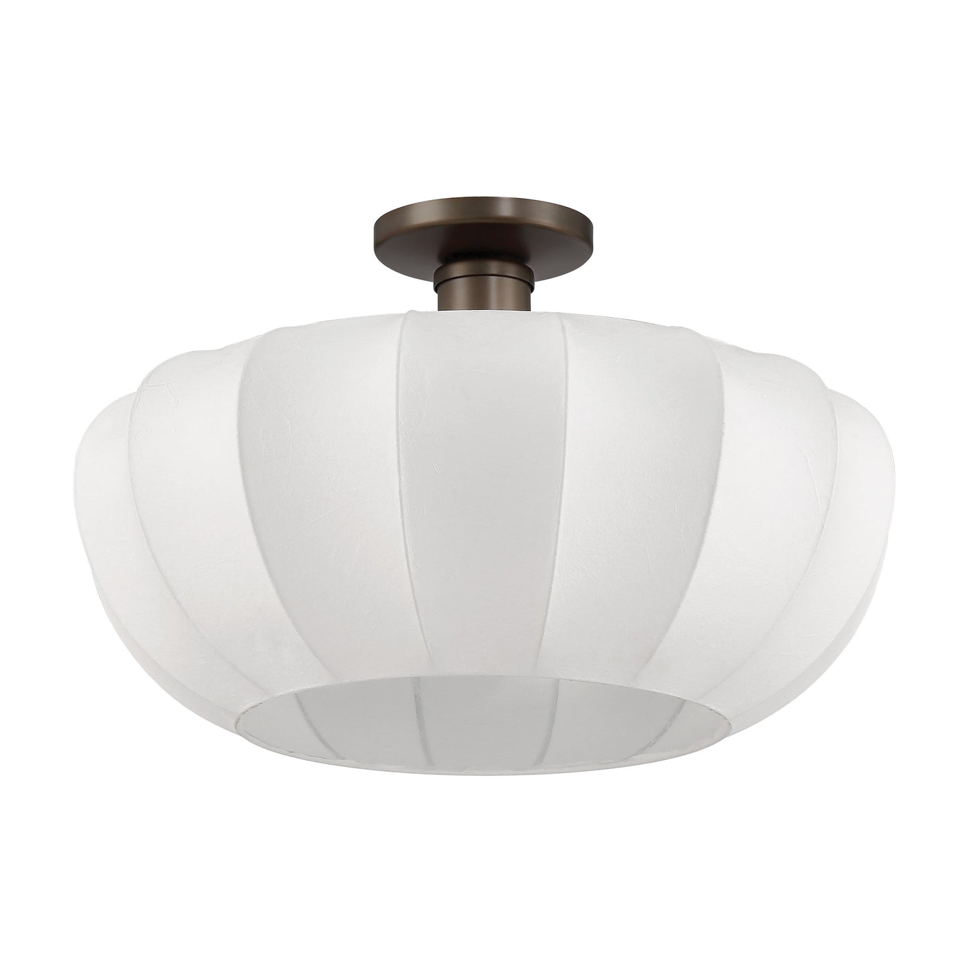 Bryony 22-inch 4-light Forged Bronze Convertible Pendant with White Synthetic Silk Shades