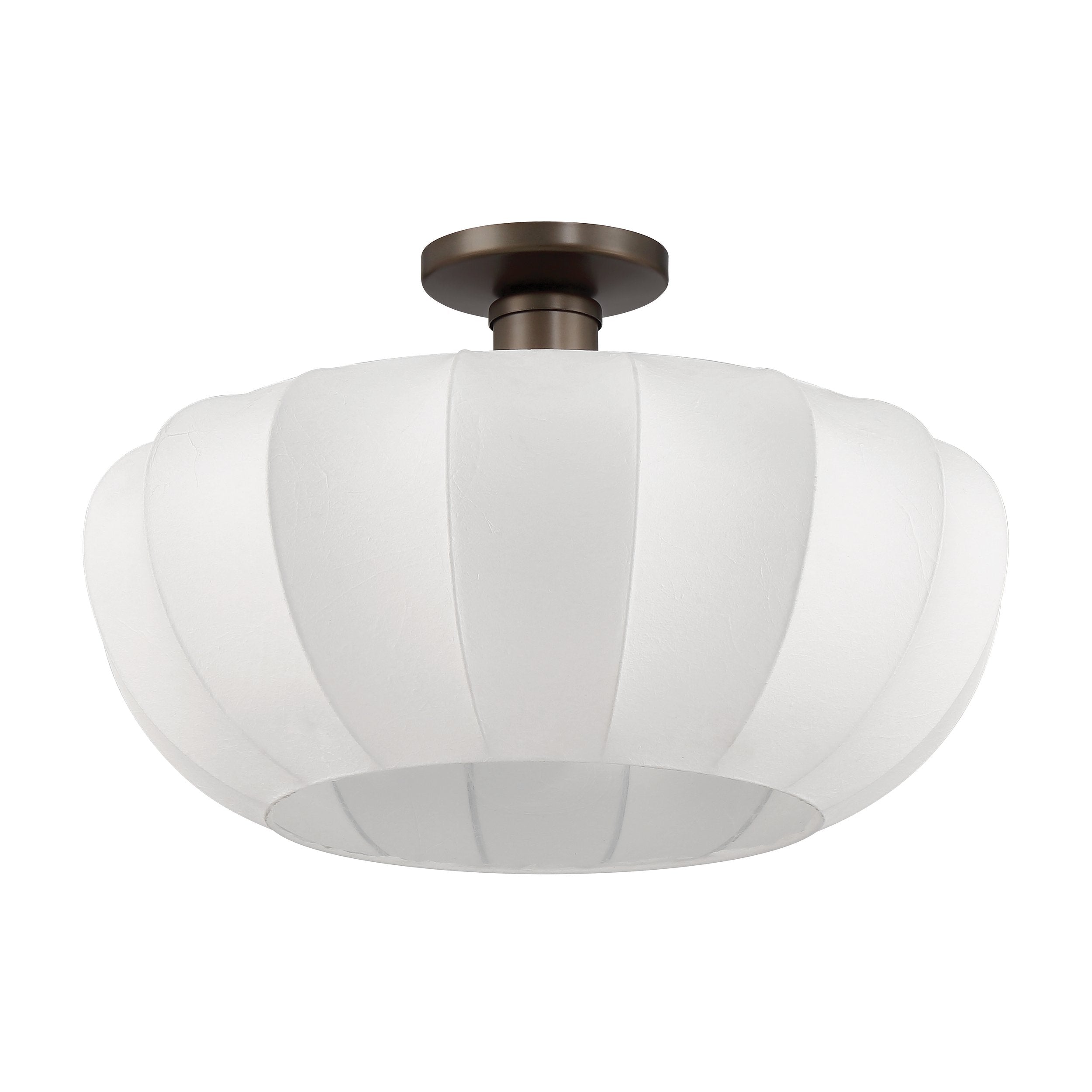 Bryony 22-inch 4-light Forged Bronze Convertible Pendant with White Synthetic Silk Shades