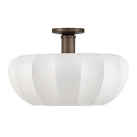 Bryony 22-inch 4-light Forged Bronze Convertible Pendant with White Synthetic Silk Shades