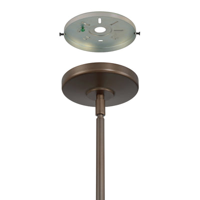 Bryony 22-inch 4-light Forged Bronze Convertible Pendant with White Synthetic Silk Shades