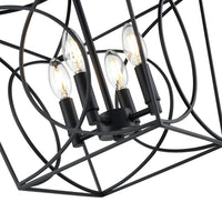 14'' Tracy Matte Black 4 Light Semi-Flush Mount