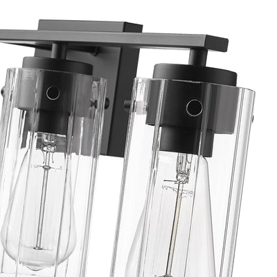 30.5'' Serena Matte Black 4 Light Bath Vanity