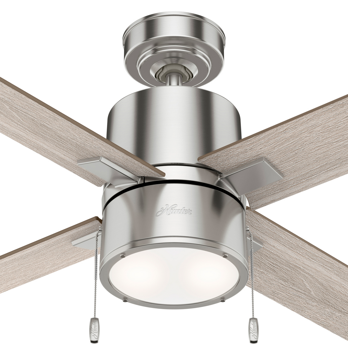 52 inch Beck Brushed Nickel Ceiling Fan with LED Light Kit and Pull Chain
