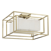 Abbey 18-inch 4-light Brass Convertible Pendant with Cream Cotton Rope Shade
