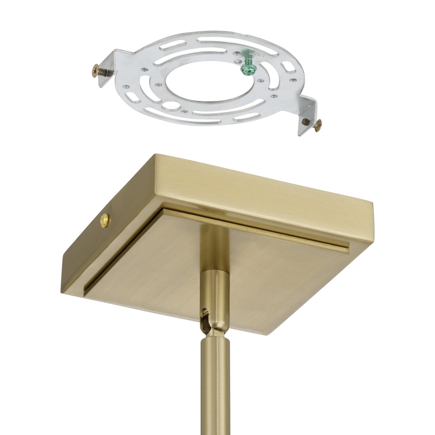 Abbey 18-inch 4-light Brass Convertible Pendant with Cream Cotton Rope Shade