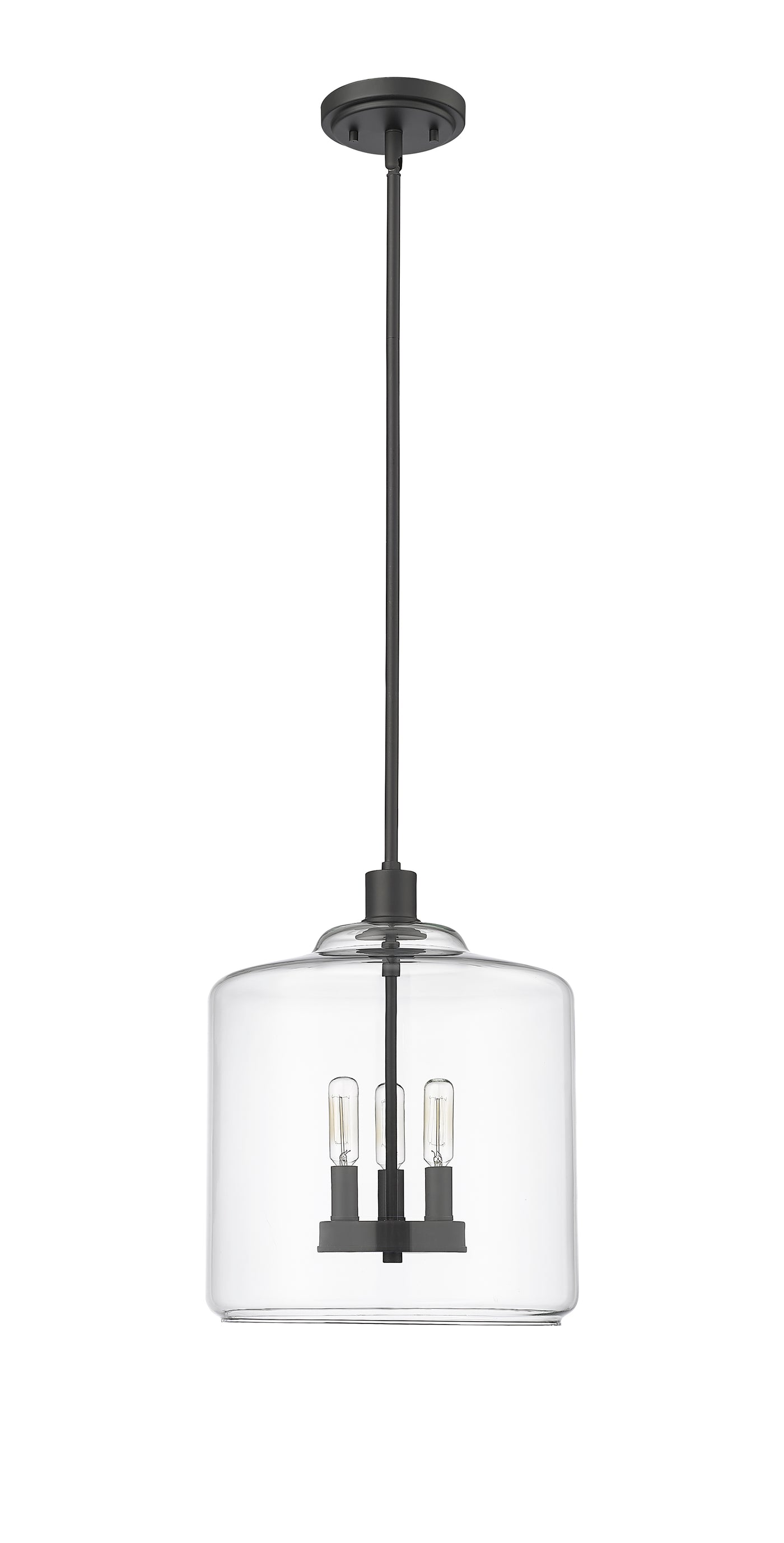 14.5'' Asheville Matte Black 3 Light Pendant