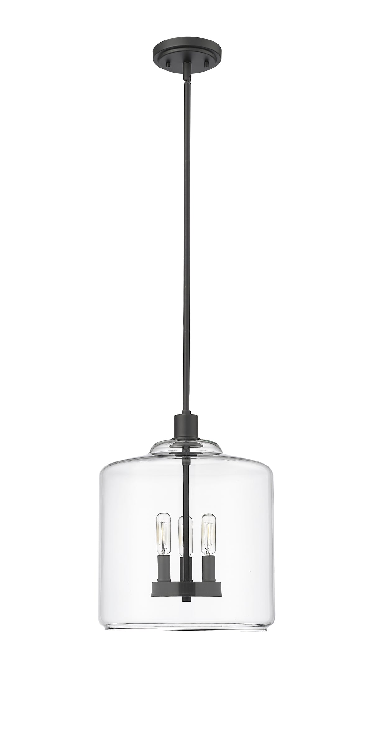14.5'' Asheville Matte Black 3 Light Pendant