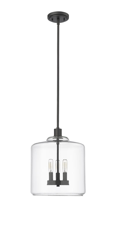 14.5'' Asheville Matte Black 3 Light Pendant