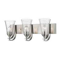 24'' Natalie Satin Nickel 3 Light Bath Vanity