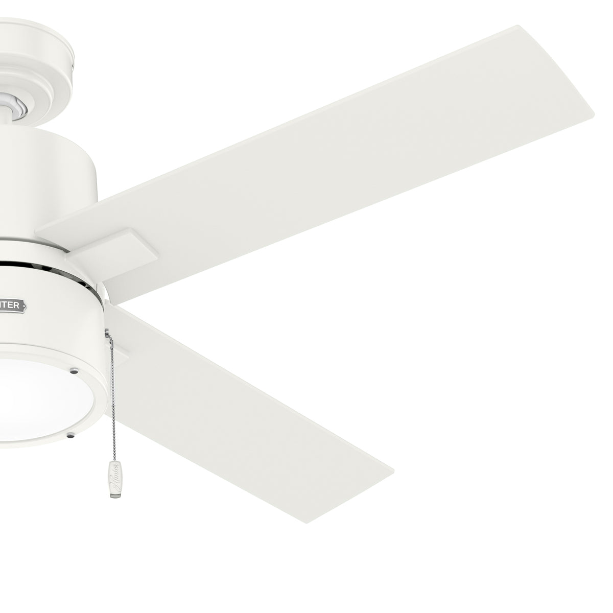 52 inch Beck Fresh White Ceiling Fan with LED Light Kit and Pull Chain