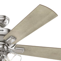52 inch Crestfield Brushed Nickel Ceiling Fan with LED Light Kit and Handheld Remote