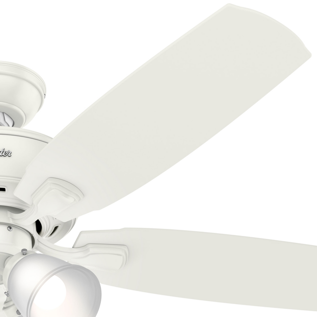 52 inch Amberlin Fresh White Ceiling Fan with LED Light Kit and Pull Chain