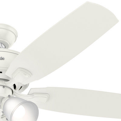 52 inch Amberlin Fresh White Ceiling Fan with LED Light Kit and Pull Chain