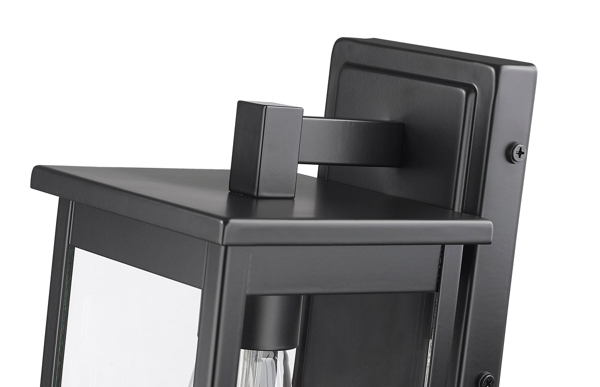 7'' Bowton II Powder Coated Black 1 Light Wall Sconce