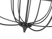 40.2'' Emery Matte Black 12 Light Chandelier