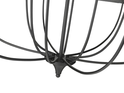 40.2'' Emery Matte Black 12 Light Chandelier