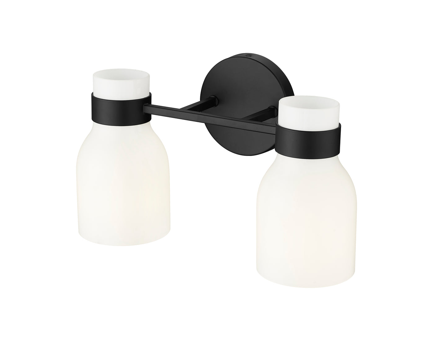 14'' Corella Matte Black 2 Light Bath Vanity