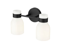 14'' Corella Matte Black 2 Light Bath Vanity