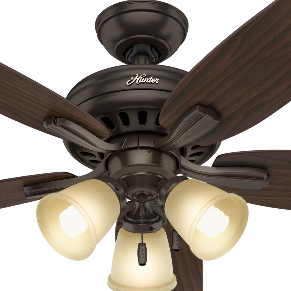 52 inch Newsome Premier Bronze Ceiling Fan with LED Light Kit and Pull Chain