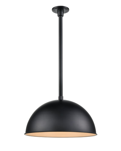 18'' Satin Black Aluminum R Series Wide Deep Bowl Warehouse Shade
