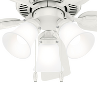 44 inch Swanson Fresh White Ceiling Fan with LED Light Kit