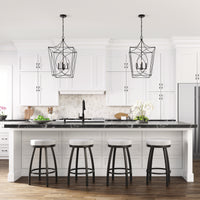 30.5'' Tracy Matte Black 4 Light Pendant