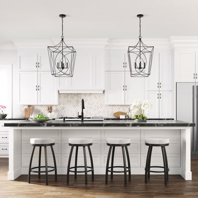 30.5'' Tracy Matte Black 4 Light Pendant