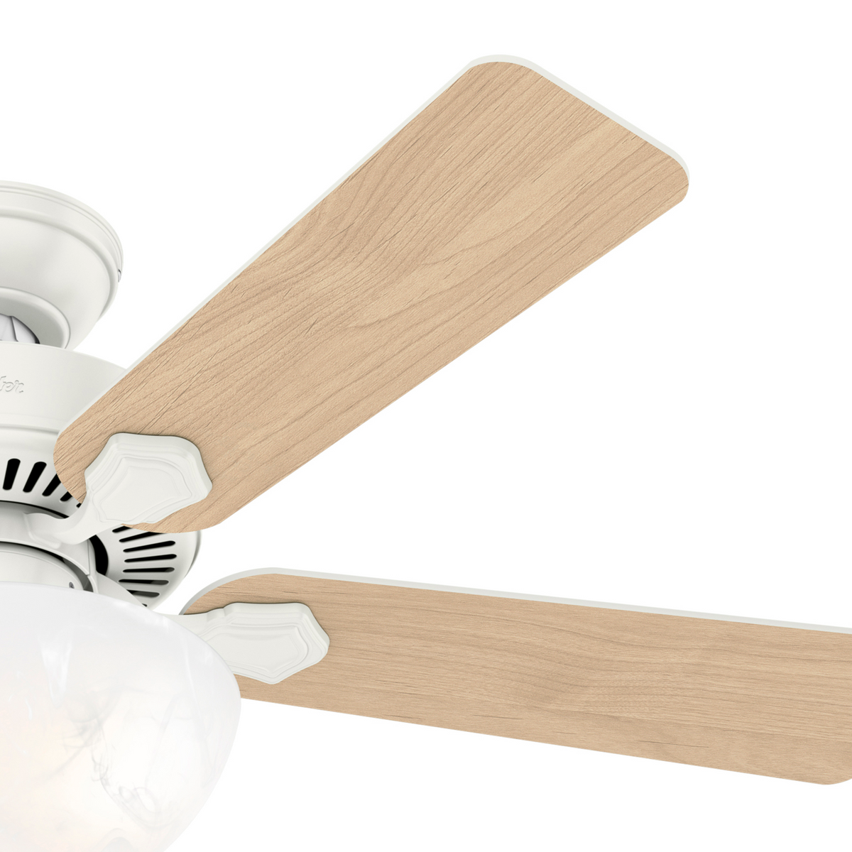 44 inch Swanson Fresh White Ceiling Fan with LED Light Kit and Pull Chain