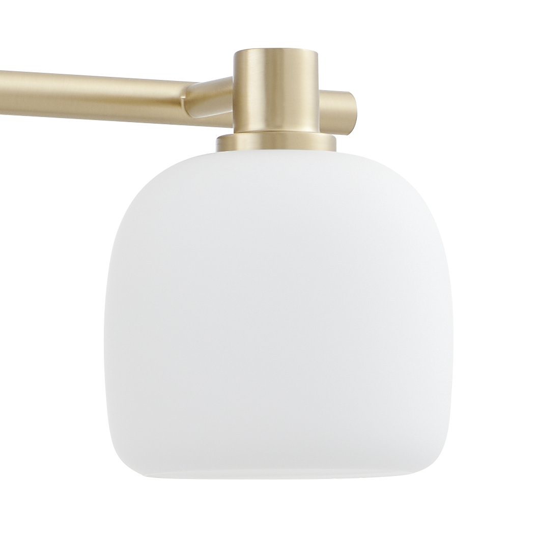 Valentina 24-inch 3-light Champagne Gold Vanity Light with Etched Opal Glass Shades