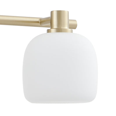 Valentina 24-inch 3-light Champagne Gold Vanity Light with Etched Opal Glass Shades