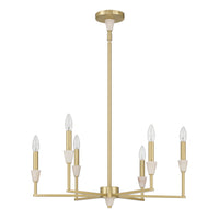 Montclair 26-inch 6-light Brushed Gold and Natural Alabaster Chandelier
