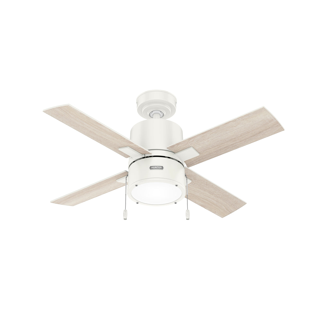 42 inch Beck Fresh White Ceiling Fan with LED Light Kit and Pull Chain