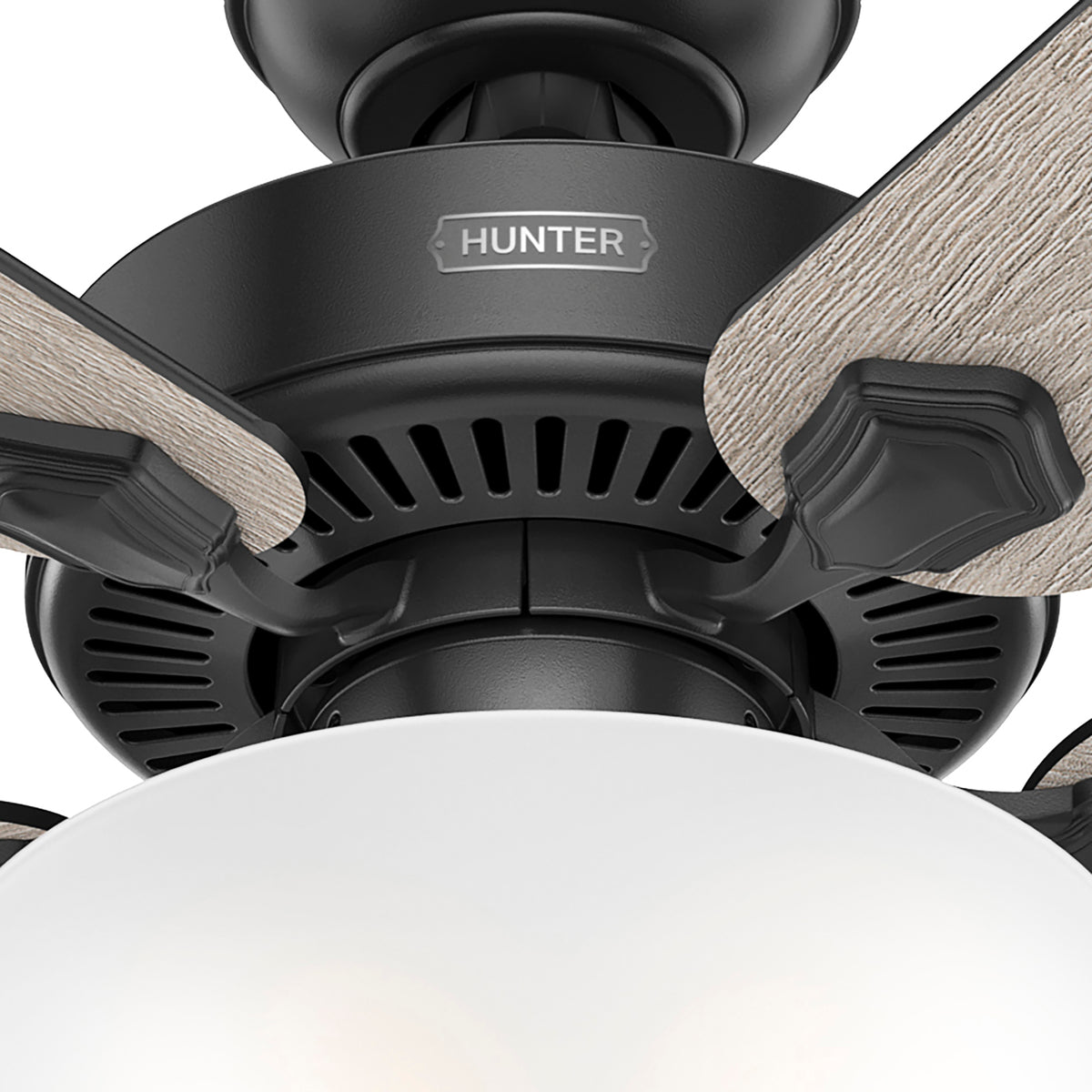 52 inch Swanson Matte Black Ceiling Fan with LED Light Kit and Pull Chain