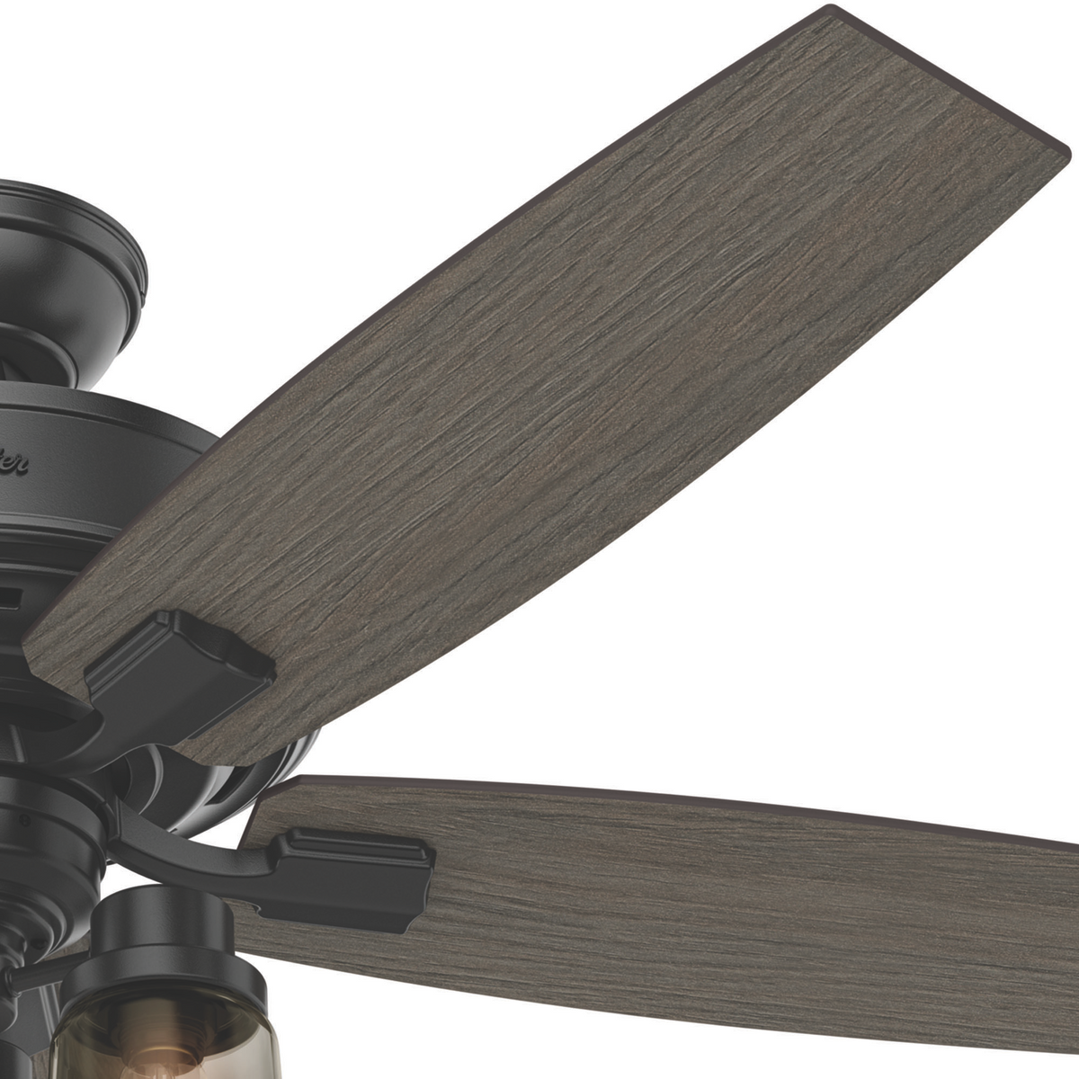 52 inch Bennett Matte Black Ceiling Fan with LED Light Kit and Handheld